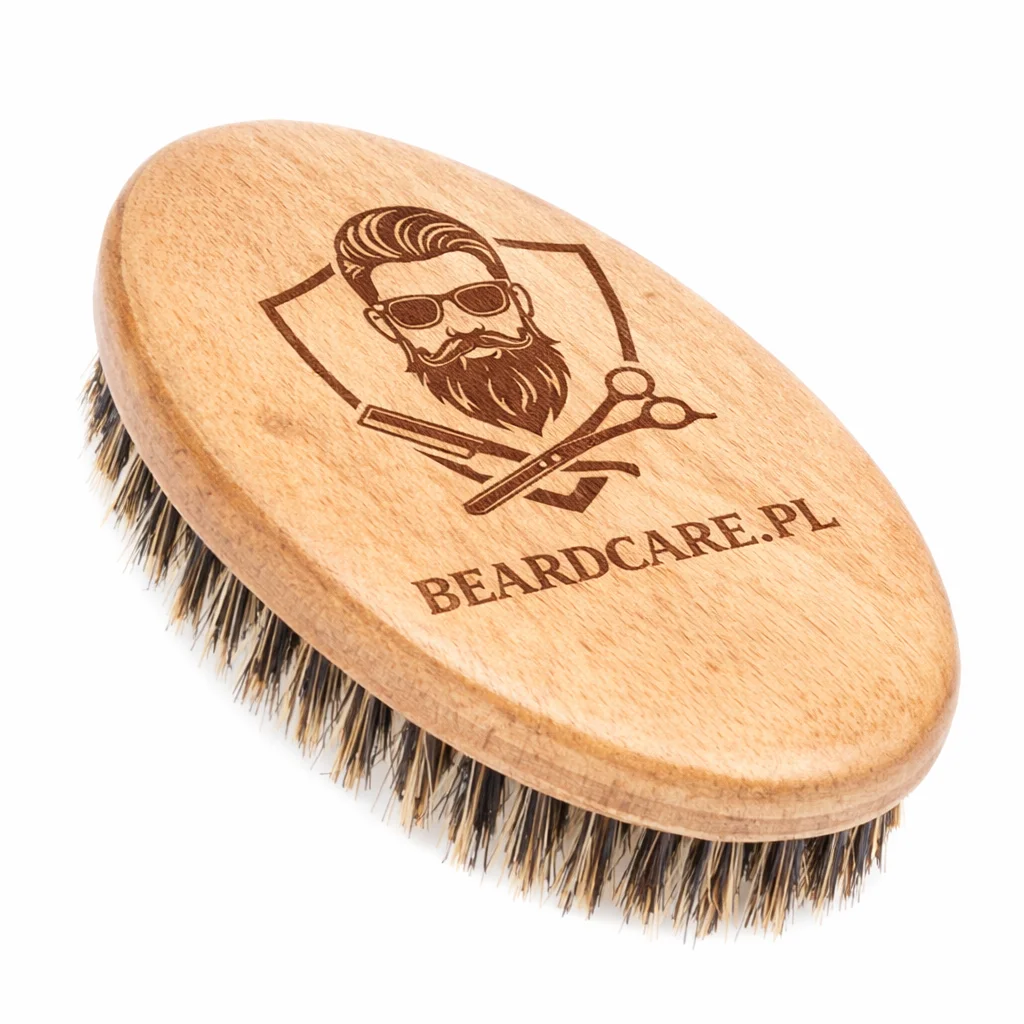 Szczotka do brody z logo salonu